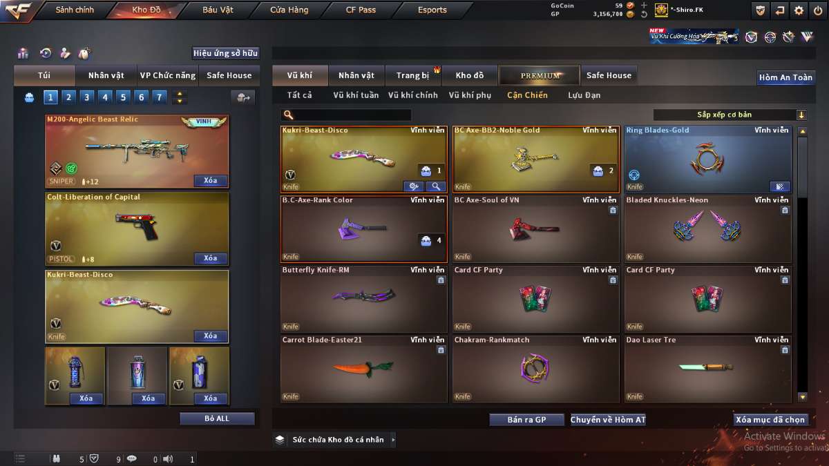 shop acc cf uy tin gia re